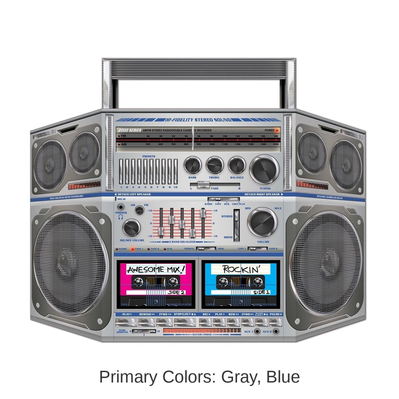 6 Pack Bulk Boom Box Party Stand-Up Decoration