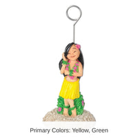6 Pack Bulk Luau Party Hula Girl Photo/Balloon Holder