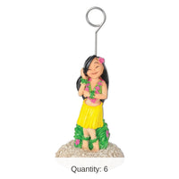 6 Pack Bulk Luau Party Hula Girl Photo/Balloon Holder
