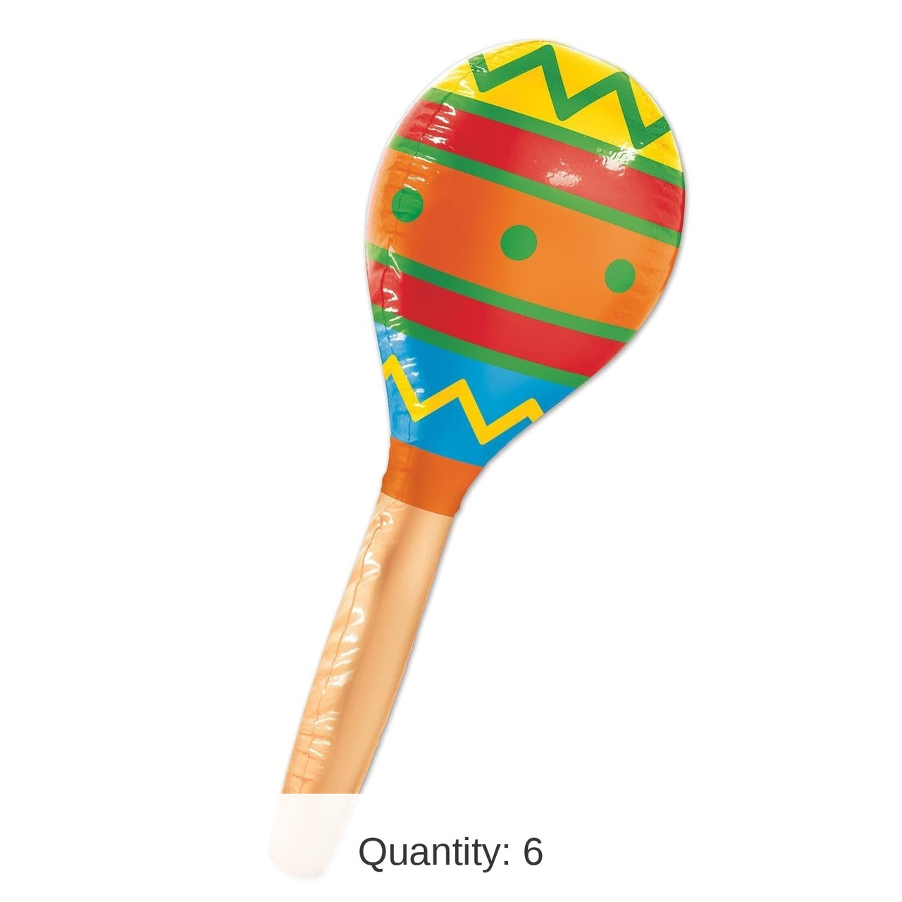 6 Pack Bulk Fiesta Inflatable Maraca