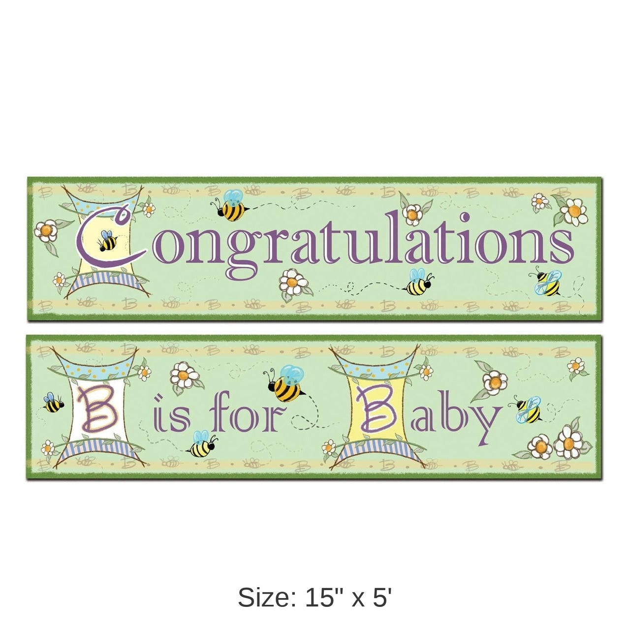 24 Pack Bulk B Is For Baby Banners
