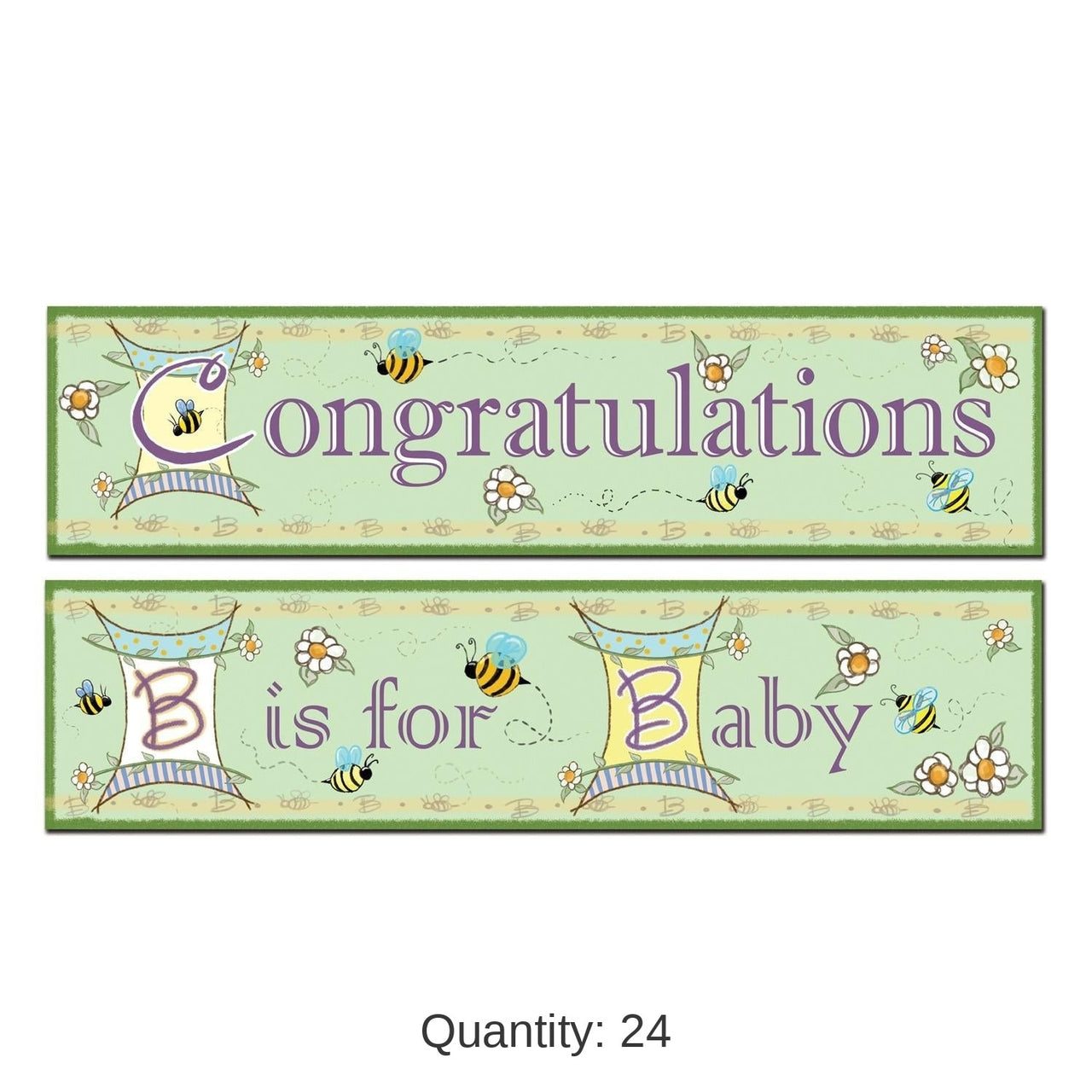 24 Pack Bulk B Is For Baby Banners