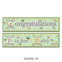 24 Pack Bulk B Is For Baby Banners