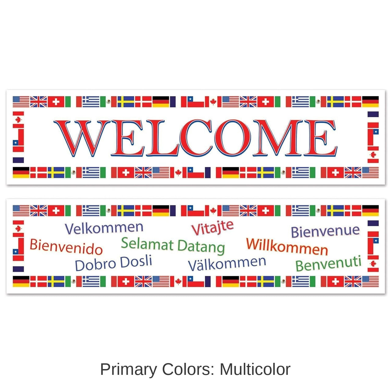 24 Pack Bulk International Welcome Party Banners