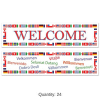 24 Pack Bulk International Welcome Party Banners