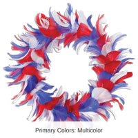 6 Pack Bulk Fancy Party Wreath - red - white - blue