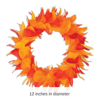 6 Pack Bulk 12 Inch- Thanksgiving Fancy Wreath -Golden, Yellow, Orange, Red