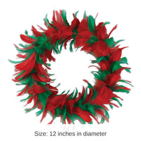 6 Pack Bulk 12 inch Christmas Fancy Wreath - red/green
