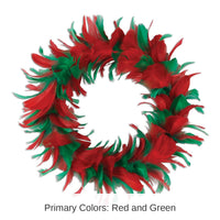 6 Pack Bulk 12 inch Christmas Fancy Wreath - red/green