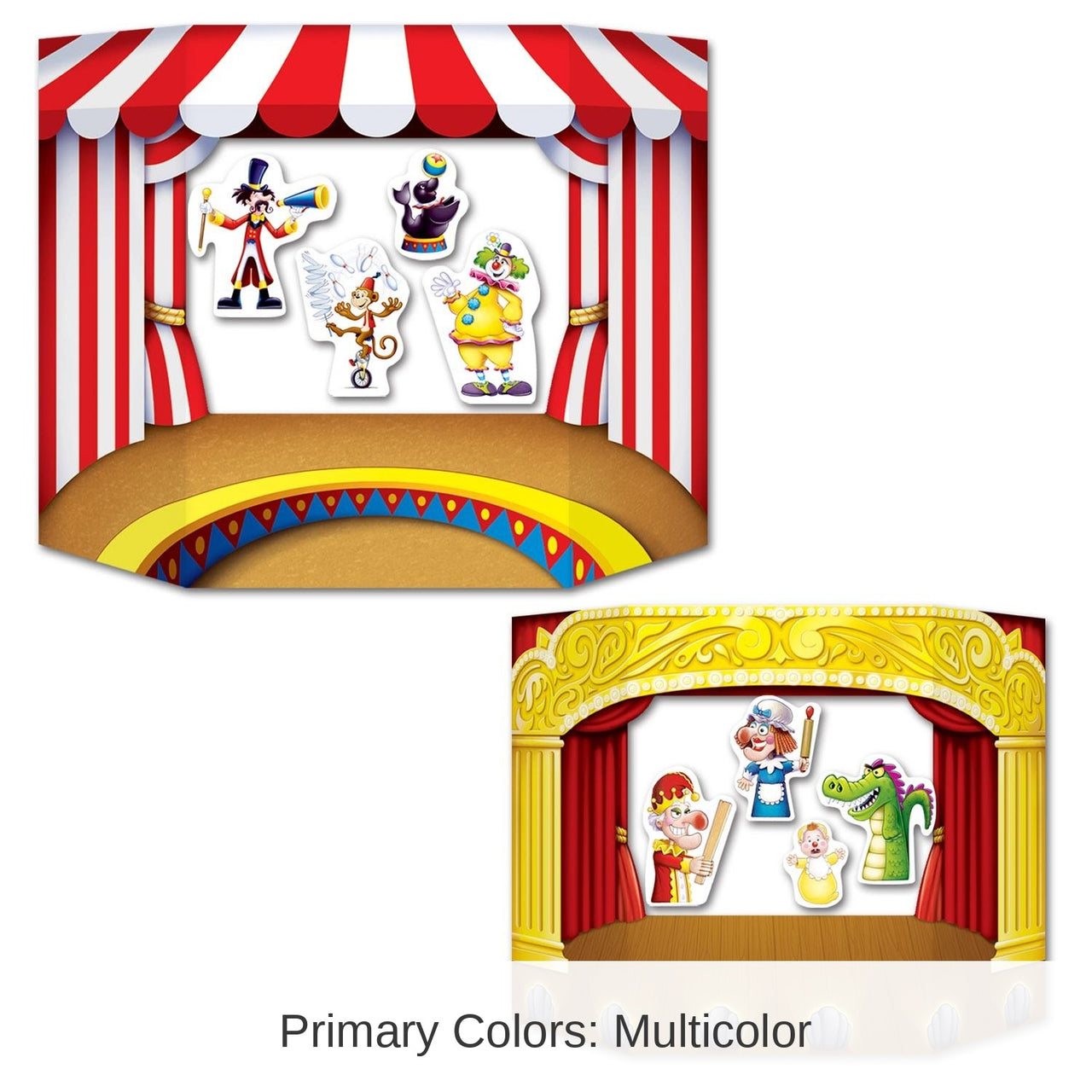 6 Pack Bulk Puppet Show Theater Photo Prop