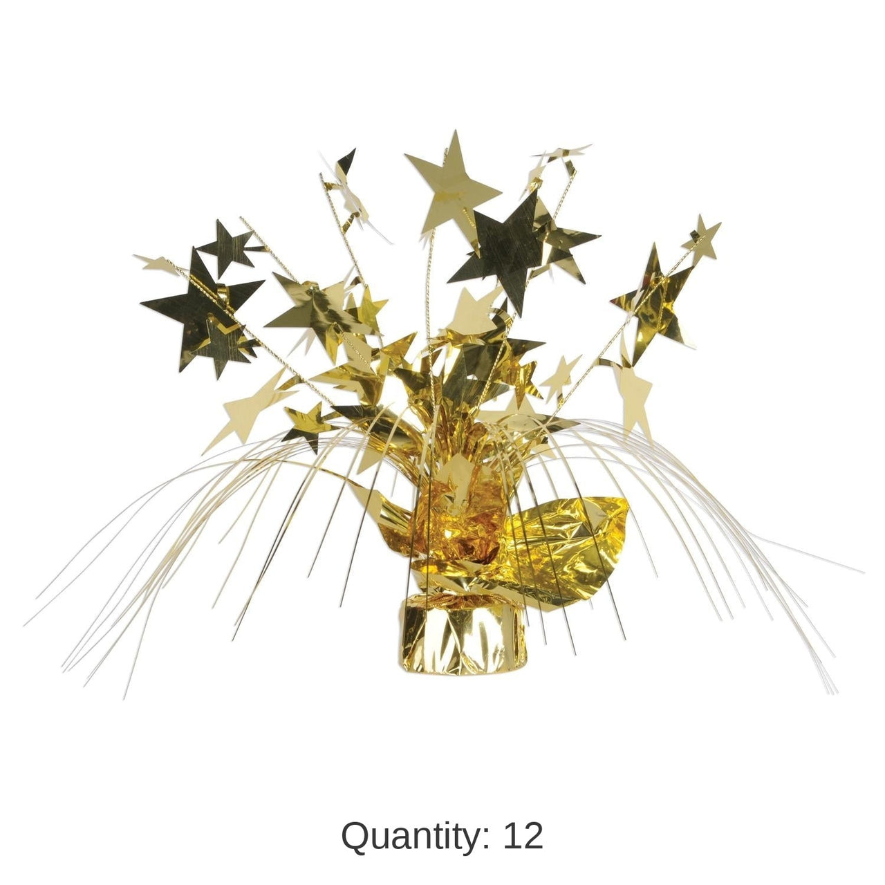 12 Pack Bulk New Year's Eve Star Gleam 'N Spray Centerpiece
