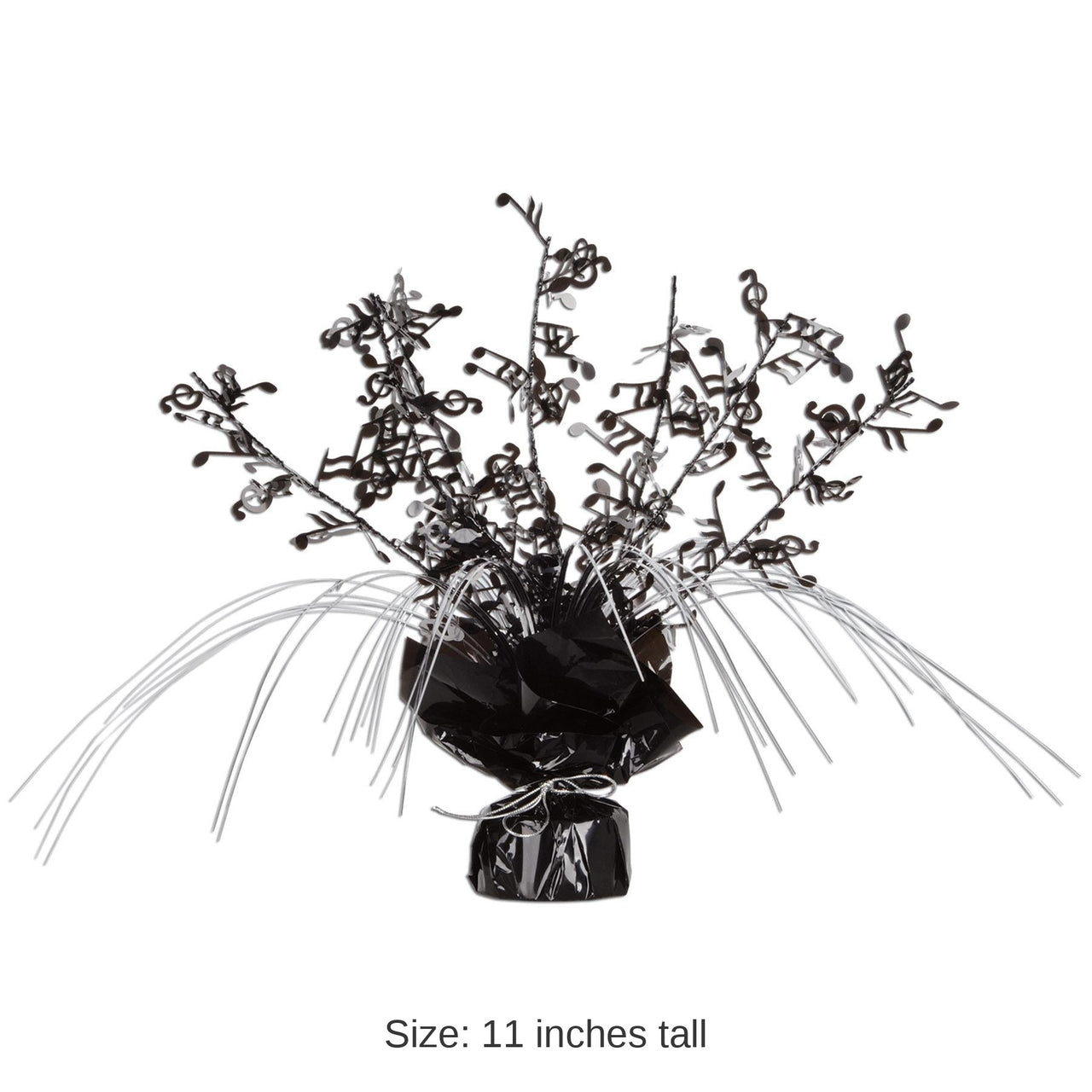 12 Pack Bulk Musical Notes Party Centerpiece - black/silver