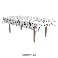 12 Pack Bulk Musical Notes Party Tablecover