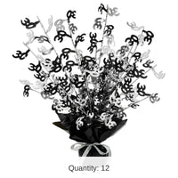 12 Pack Bulk 30th Birthday Centerpiece - black