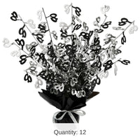12 Pack Bulk 40th Birthday Party Centerpiece - black