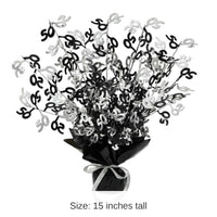 12 Pack Bulk 50th Birthday Party Centerpiece - black