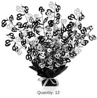 12 Pack Bulk 60th Birthday Party Centerpiece - black