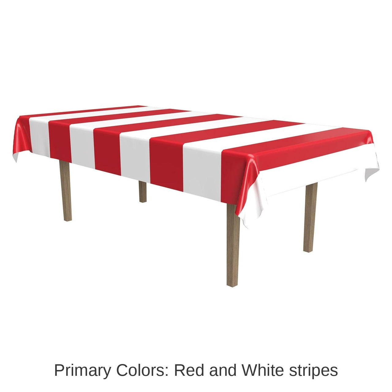 12 Pack Bulk Red/White Stripes Party Tablecover