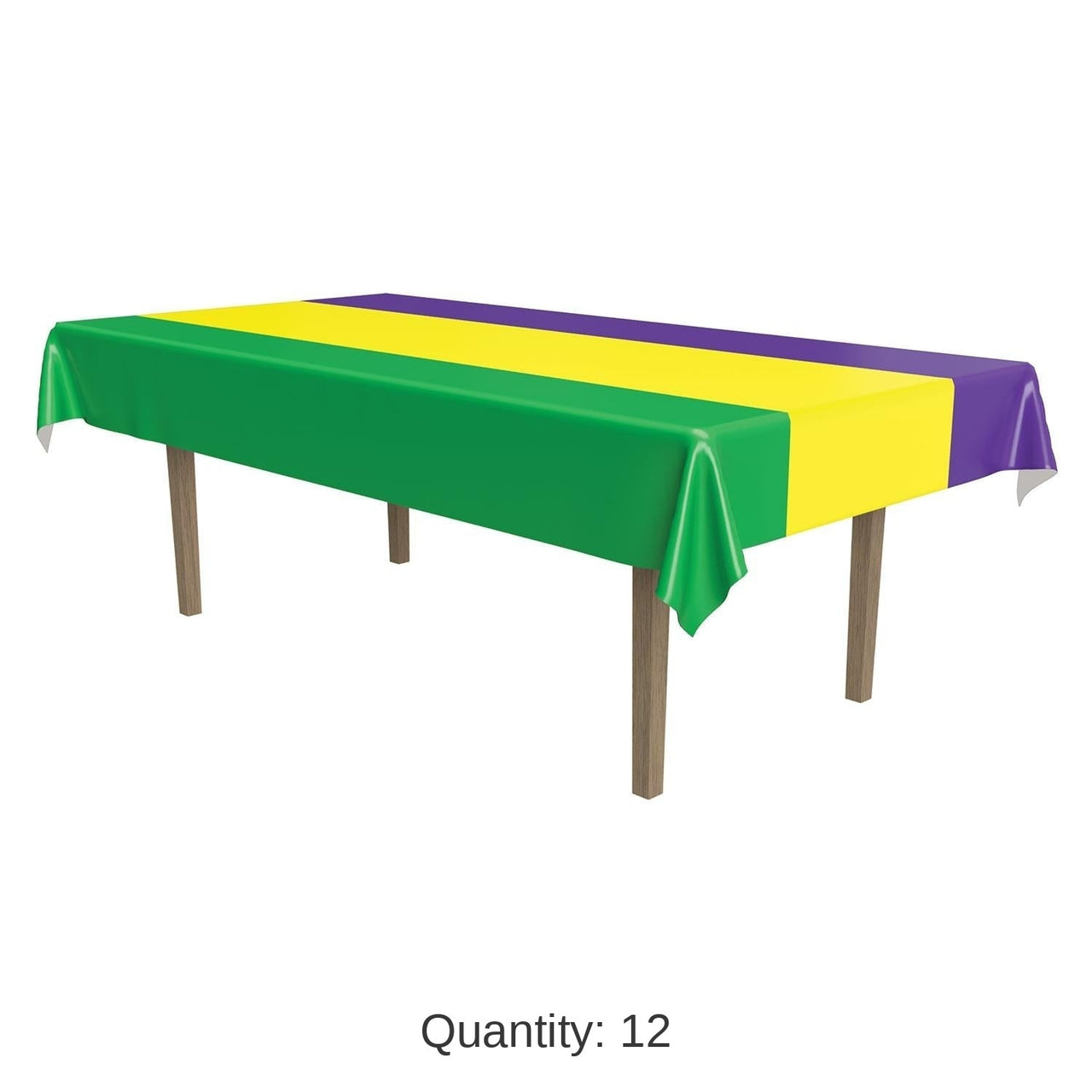 12 Pack Bulk Mardi Gras Tablecover