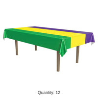 12 Pack Bulk Mardi Gras Tablecover