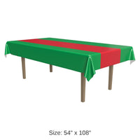 12 Pack Bulk Christmas Red/Green Tablecover