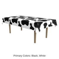 12 Pack Bulk Cow Print Party Tablecover