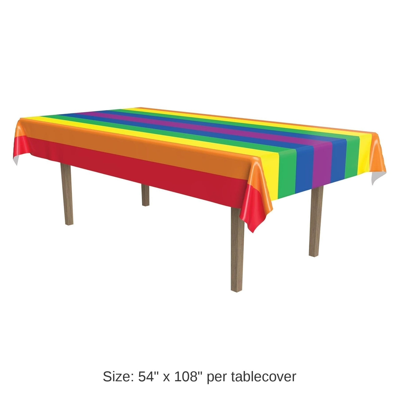 12 Pack Bulk Rainbow Party Tablecover