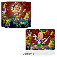6 Pack Bulk Mardi Gras Photo Prop