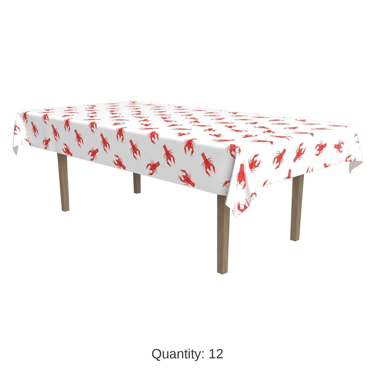 12 Pack Bulk Mardi Gras Crawfish Tablecover