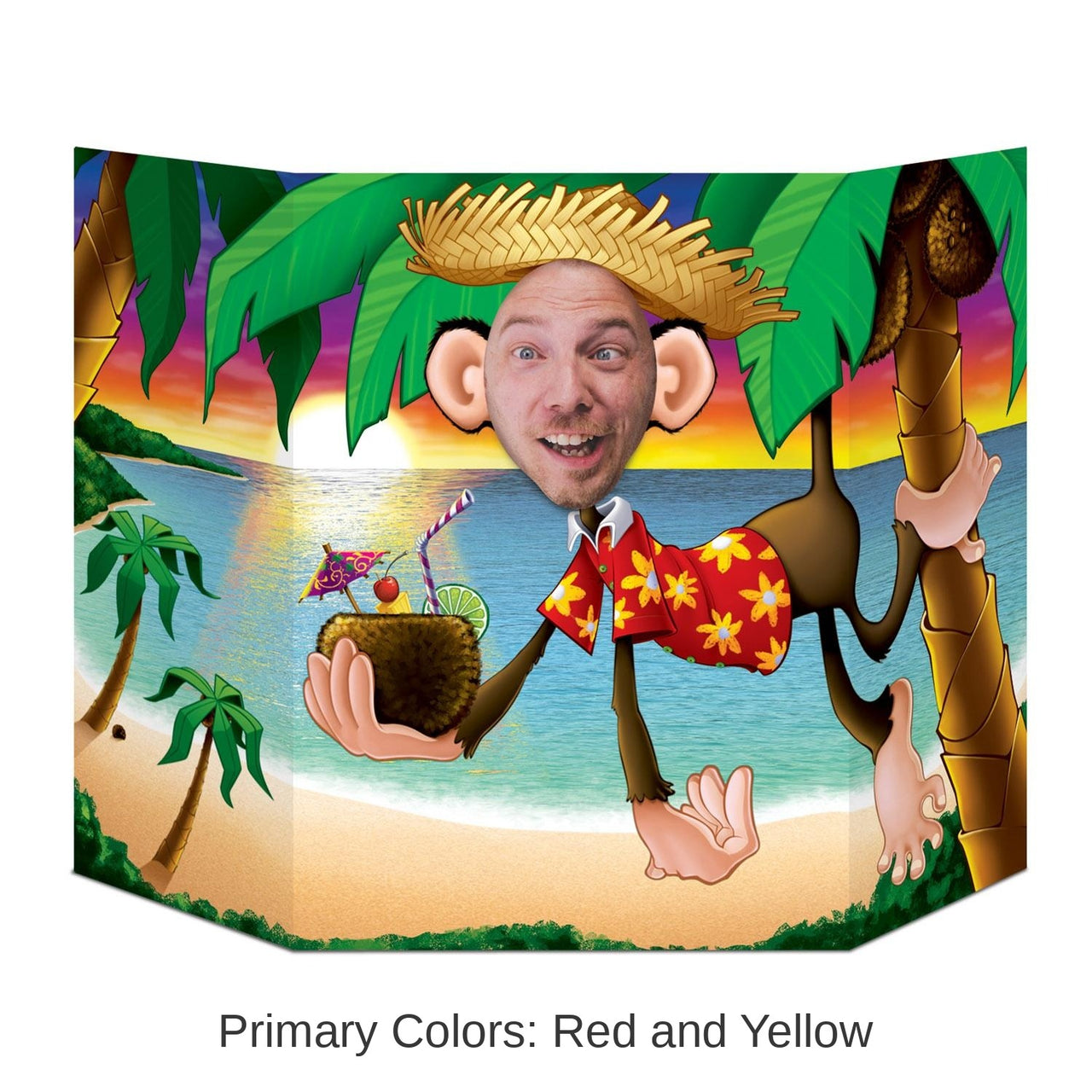 6 Pack Bulk Luau Monkey Photo Prop
