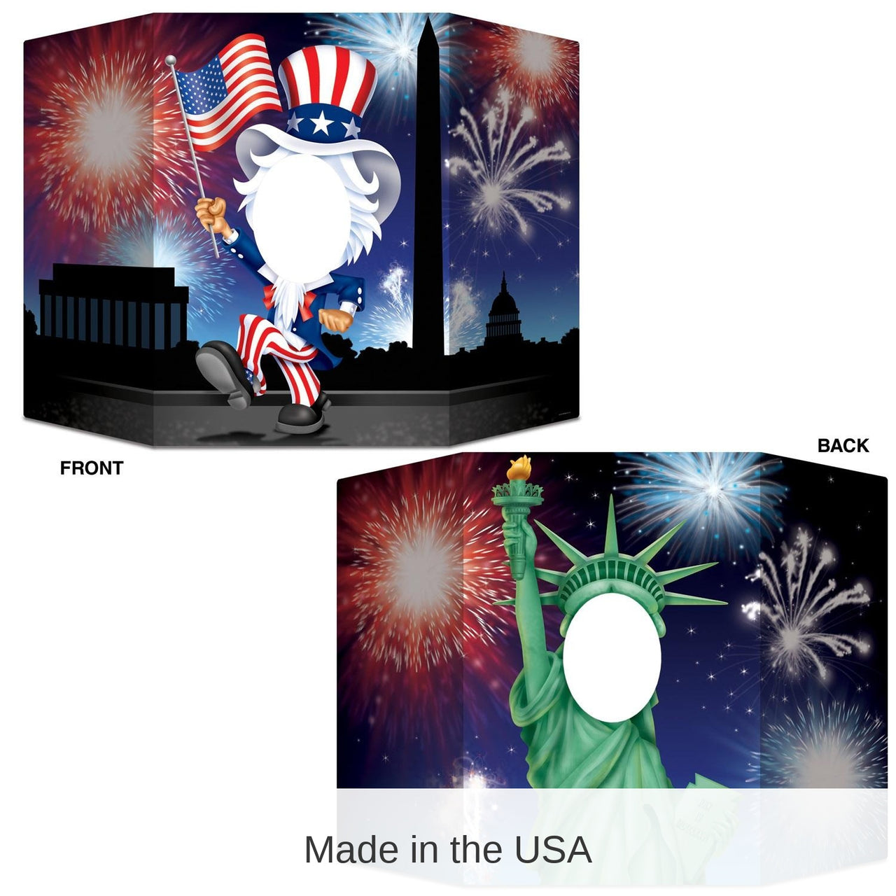 6 Pack Bulk Patriotic Photo Party Prop