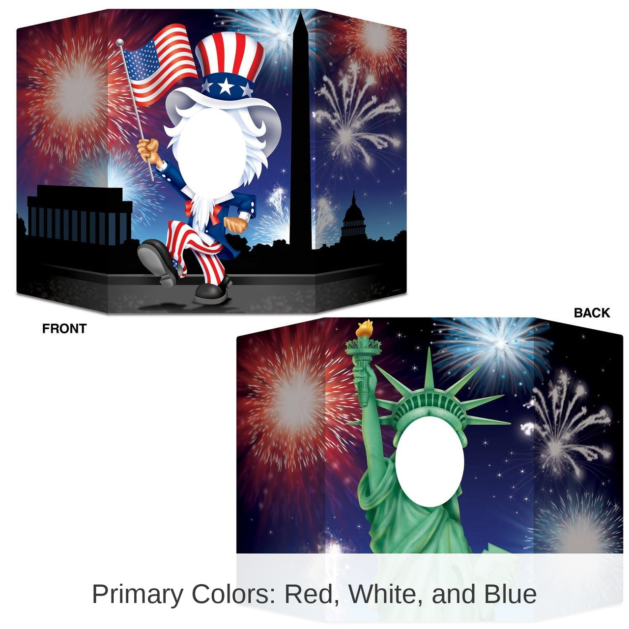 6 Pack Bulk Patriotic Photo Party Prop