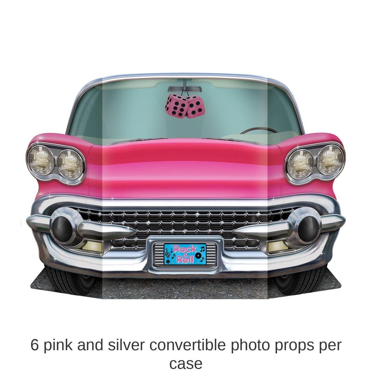 6 Pack Bulk Pink Convertible Party Photo Prop