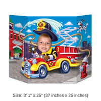 6 Pack Bulk Fire Truck Party Photo Prop