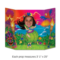 6 Pack Bulk Luau Party Hula Girl Photo Prop