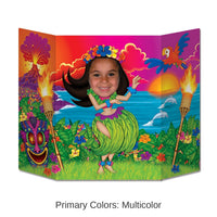 6 Pack Bulk Luau Party Hula Girl Photo Prop