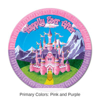 96 Pack Bulk Princess Party Paper Plates 9 inch