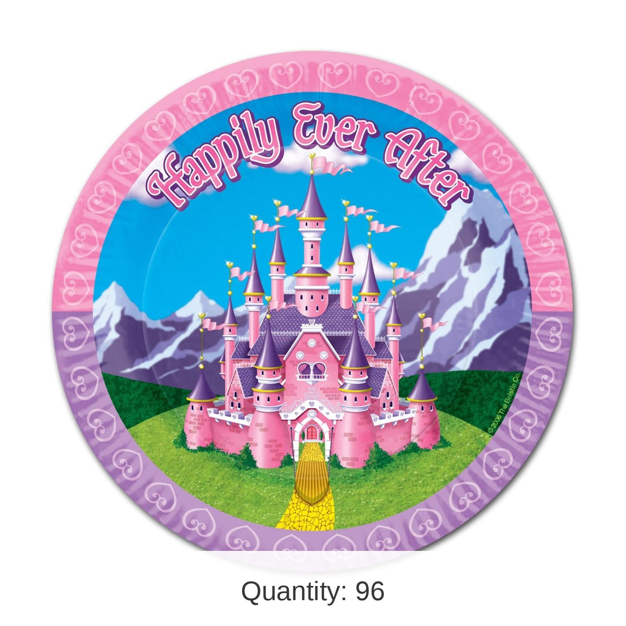 96 Pack Bulk Princess Party Paper Plates 9 inch