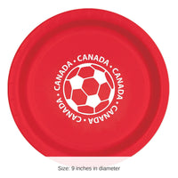 96 Pack Bulk Soccer Canada Dinner Plates 9 Inch