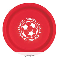 96 Pack Bulk Soccer Canada Dinner Plates 9 Inch