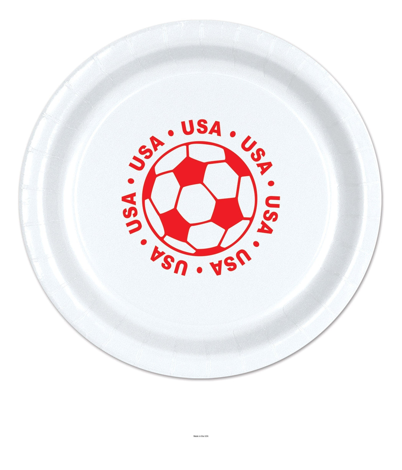96 Pack Bulk Soccer Party Dinner Plates 9 inch