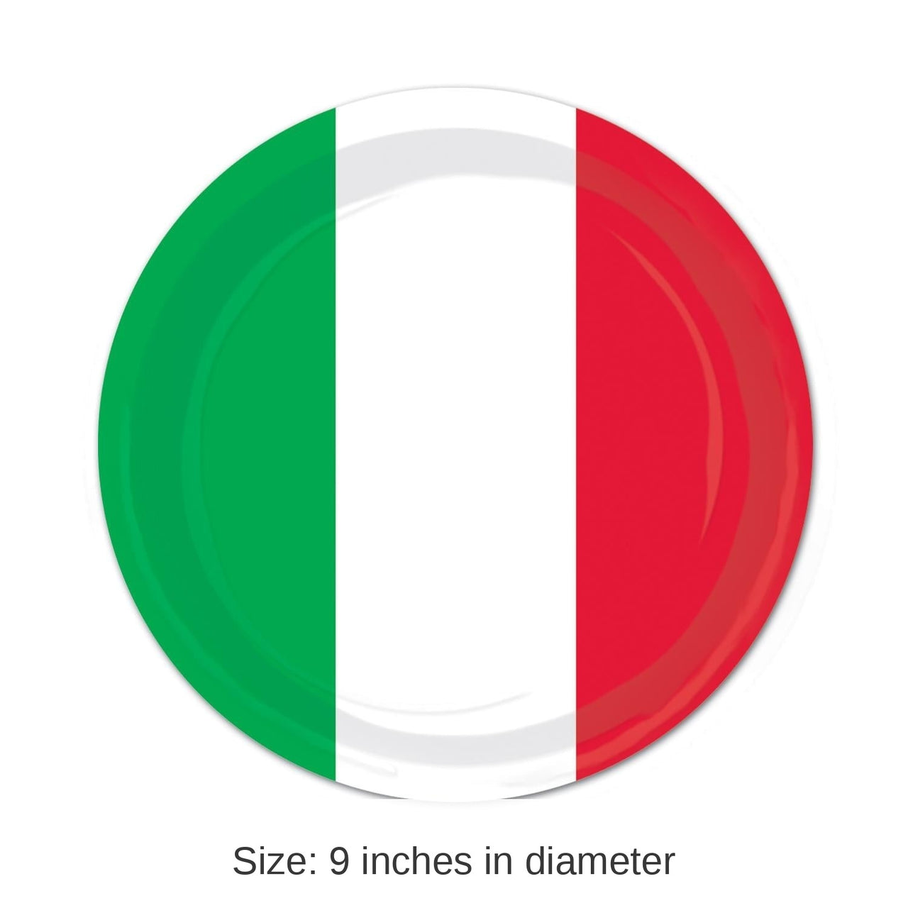 96 Pack Bulk Red, White/Green Party Paper Plates 9 inch