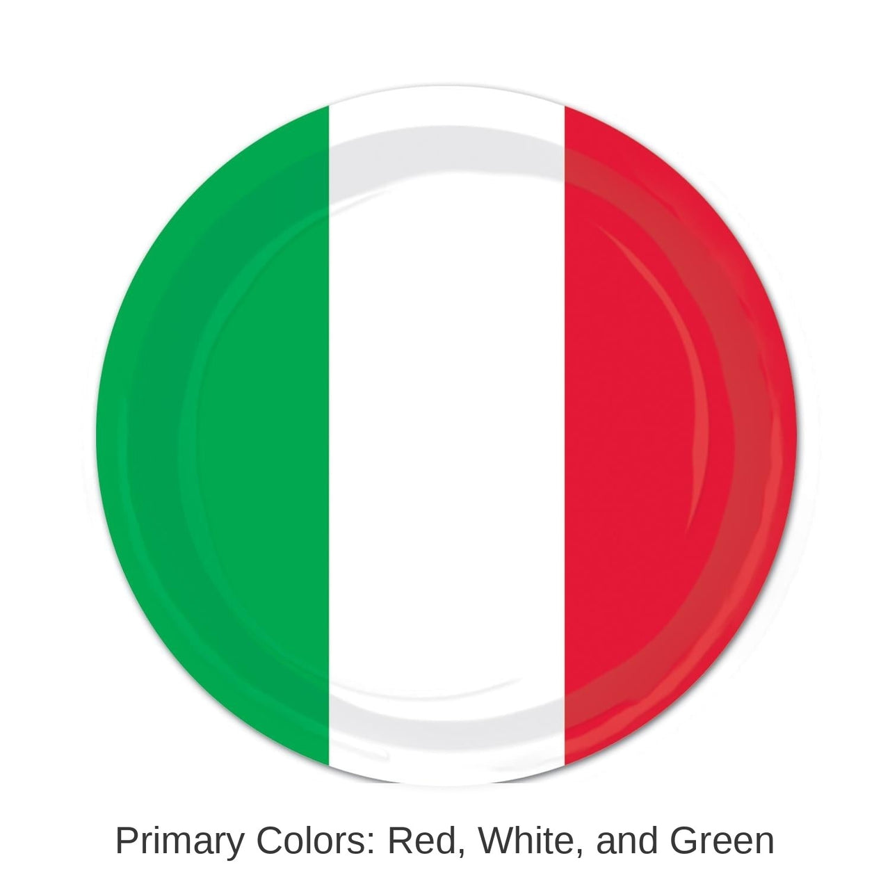 96 Pack Bulk Red, White/Green Party Paper Plates 9 inch