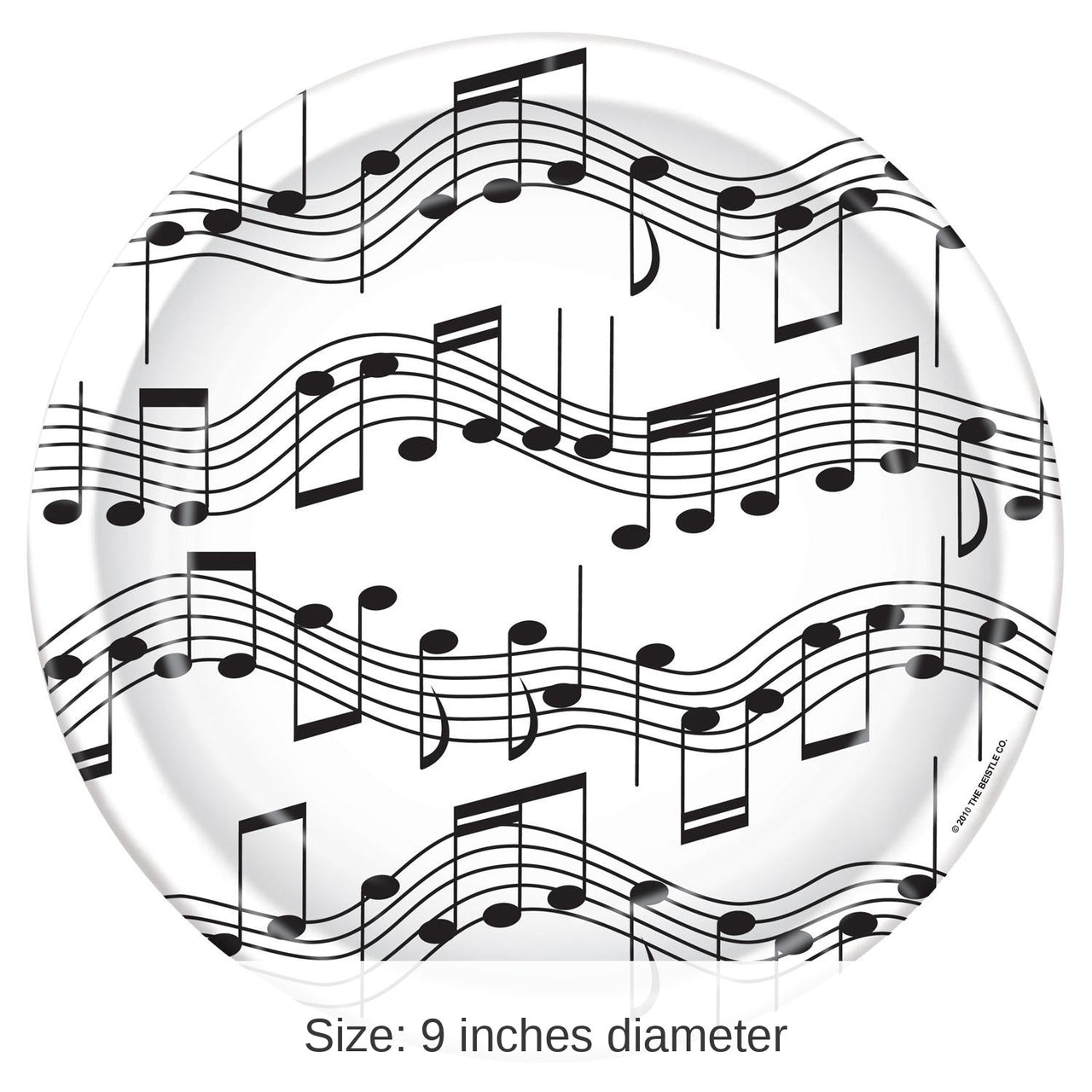 96 Pack Bulk Musical Notes Party Paper Plates 9 inch