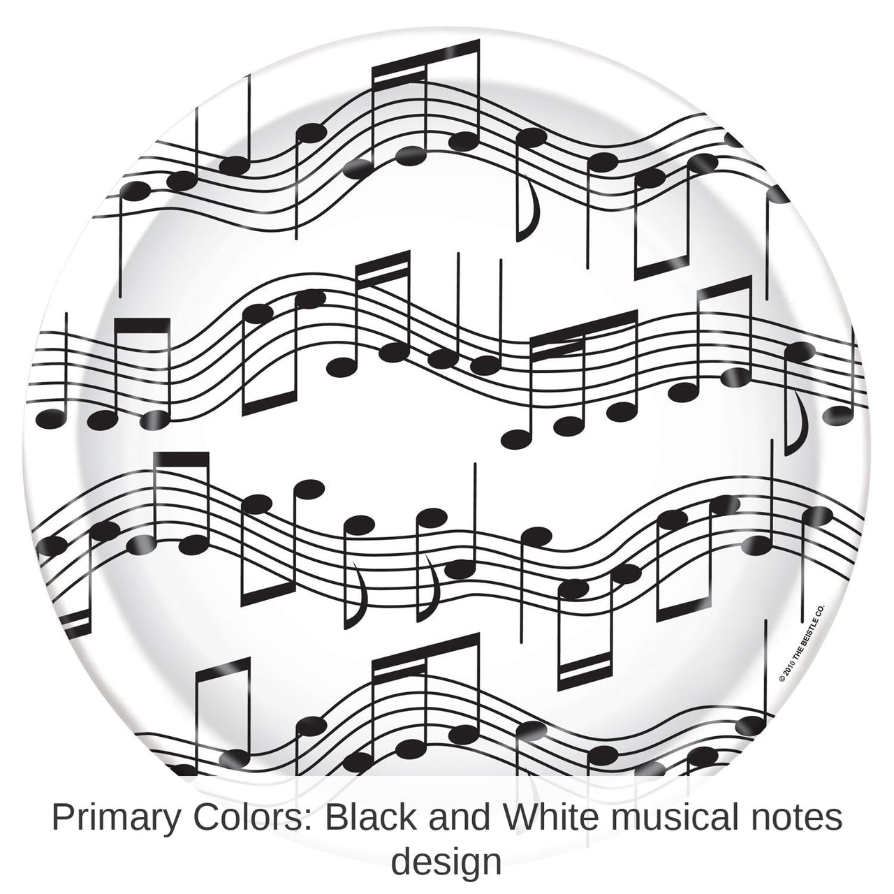 96 Pack Bulk Musical Notes Party Paper Plates 9 inch