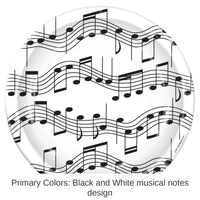 96 Pack Bulk Musical Notes Party Paper Plates 9 inch