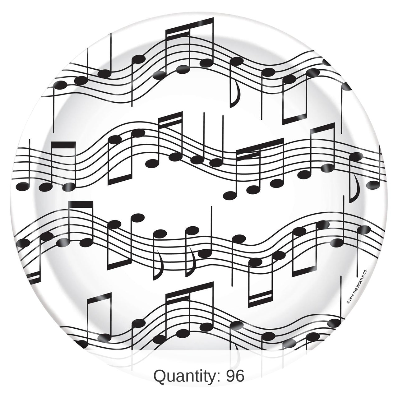 96 Pack Bulk Musical Notes Party Paper Plates 9 inch