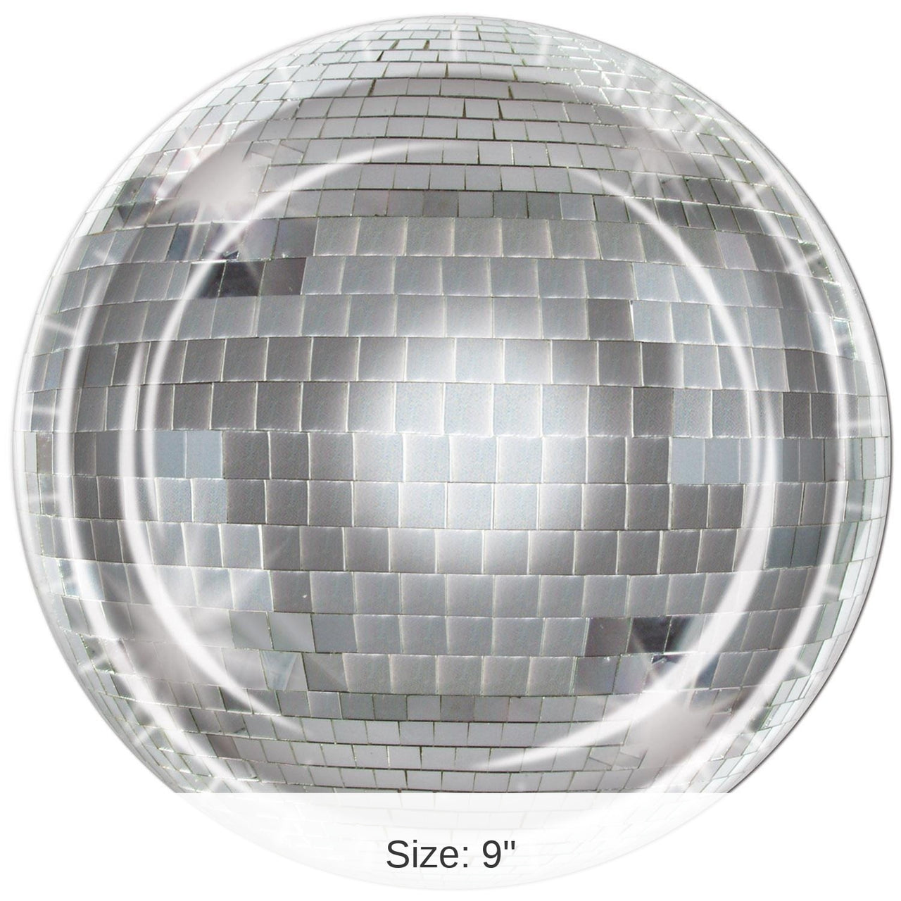 96 Pack Bulk Disco Ball Party Paper Plates 9 inch