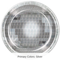 96 Pack Bulk Disco Ball Party Paper Plates 9 inch