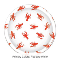 96 Pack Bulk Mardi Gras Crawfish Paper Plates 9 inch